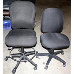 Lot of 2 Black Office Chairs by Knoll