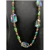 Image 2 : Very Long Beautiful Colourful Large & Small Beads, Faceted Glass, Strand Necklace, String Is Slightl