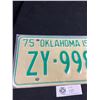 Image 2 : 1975  Oklahoma License Plate, Very Good Condition