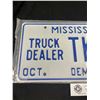 Image 2 : Mississippi "Truck Dealer/Demo" Licence Plate, Mint