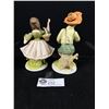 Image 2 : 2 Vintage Boy & Girl Figurines, Made In Japan, Each Approx. 6" Tall, Good Condition