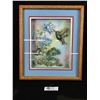 Image 1 : Beautiful Shadow Box, 3D Hummingbird Picture, Oak Frame Approx.. 12 1/2"x 15", Very Good Condition