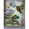 Image 2 : Beautiful Shadow Box, 3D Hummingbird Picture, Oak Frame Approx.. 12 1/2"x 15", Very Good Condition