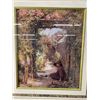 Image 2 : "Little Girl In Flower Garden" Gold Framed Print, In Very Nice Condition. Approx. 26 1/2"x 29 1/2"