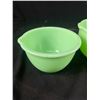 Image 3 : Lot of 2 Vintage Green Glass Mixing Bowls