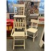 Image 2 : Lot of 4 Vintage Children's Wooden Chairs.