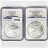 Image 1 : 2010 Set(2) American Silver Eagles NGC MS70