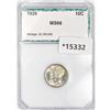 Image 1 : 1926 Mercury Silver Dime PCI MS66
