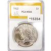 1922 Silver Peace Dollar PGA MS66