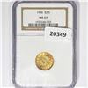 Image 1 : 1906 $2.50 Gold Quarter Eagle NGC MS63