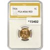 Image 1 : 1926 Wheat Cent PGA MS66 RED