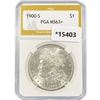 Image 1 : 1900-S Morgan Silver Dollar PGA MS63+