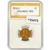 1910-S Wheat Cent PGA MS63+ RED