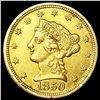 Image 1 : 1850 $2.50 Gold Quarter Eagle CLOSELY UNC