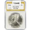 Image 1 : 1992 American Silver Eagle PGA MS70