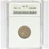 1861 Indian Head Cent ANACS AU53