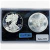 2014 & 2014-W 1oz American Silver Eagle 2 Coin Set
