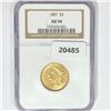 Image 1 : 1857 $5 Gold Half Eagle NGC AU58