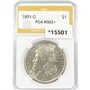 1891-O Morgan Silver Dollar PGA MS62+