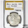 1903-S Peso USA Philippines PGA MS64