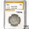 1836 Reeded Edge Capped Bust Half Dollar PGA VF25