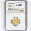 Image 1 : 1905 $2.50 Gold Quarter Eagle NGC MS63