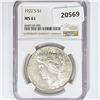 Image 1 : 1922-S Silver Peace Dollar NGC MS61