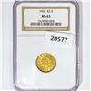 Image 1 : 1905 $2.50 Gold Quarter Eagle NGC MS63