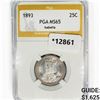 1893 Isabella Silver Quarter PGA MS65