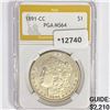 1891-CC Morgan Silver Dollar PGA MS64