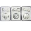 1963 Set (3) Franklin Half Dollar NGC PF67