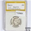 1942-D Washington Silver Quarter PGA F12 DDO