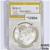 1878-CC Morgan Silver Dollar PGA MS63+