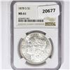 Image 1 : 1878-S Morgan Silver Dollar NGC MS61