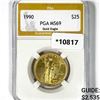 1990 $10 1/4oz American Gold Eagle PGA MS69