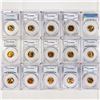 Image 1 : 1940-1954 Set (15) Wheat Cent PCGS MS66 RD