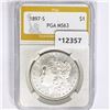 1897-S Morgan Silver Dollar PGA MS63