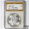1878 7TF Morgan Silver Dollar PGA MS63 Rev 79