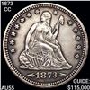1873-CC Seated Liberty Quarter CHOICE AU