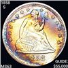 1858-S Seated Liberty Quarter CHOICE BU