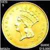 1870-S Rare Gold Dollar CHOICE BU +