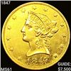 1847 $10 Gold Eagle UNCIRCULATED