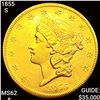 1855-S $20 Gold Double Eagle UNCIRCULATED +