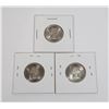 Image 2 : #27 LOT OF 3 1961 25 CENTS QUARTER CANADA SILVER