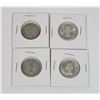 Image 2 : #30 LOT OF 4 1964 25 CENTS QUARTER CANADA SILVER