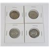Image 1 : #31 LOT OF 4 1967 25 CENTS QUARTER CANADA SILVER