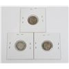 Image 2 : #36 LOT OF 3 1944 CANADA DIME 10 CENTS SILVER COIN