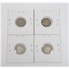 Image 2 : #41 LOT OF 4 1951 CANADA DIME 10 CENTS SILVER
