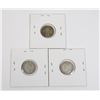 Image 2 : #42 LOT OF 3 1952 CANADA DIME 10 CENTS SILVER