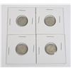 Image 1 : #52 LOT OF 4 1966 CANADA DIME 10 CENTS SILVER